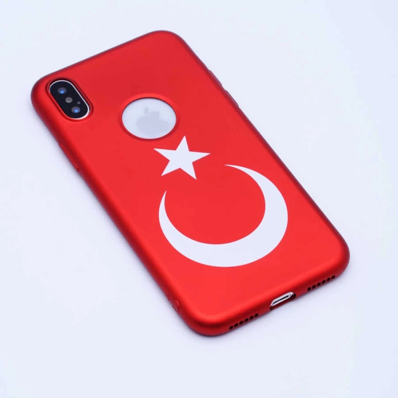 Apple iPhone X Kılıf Zore Bayrak Silikon