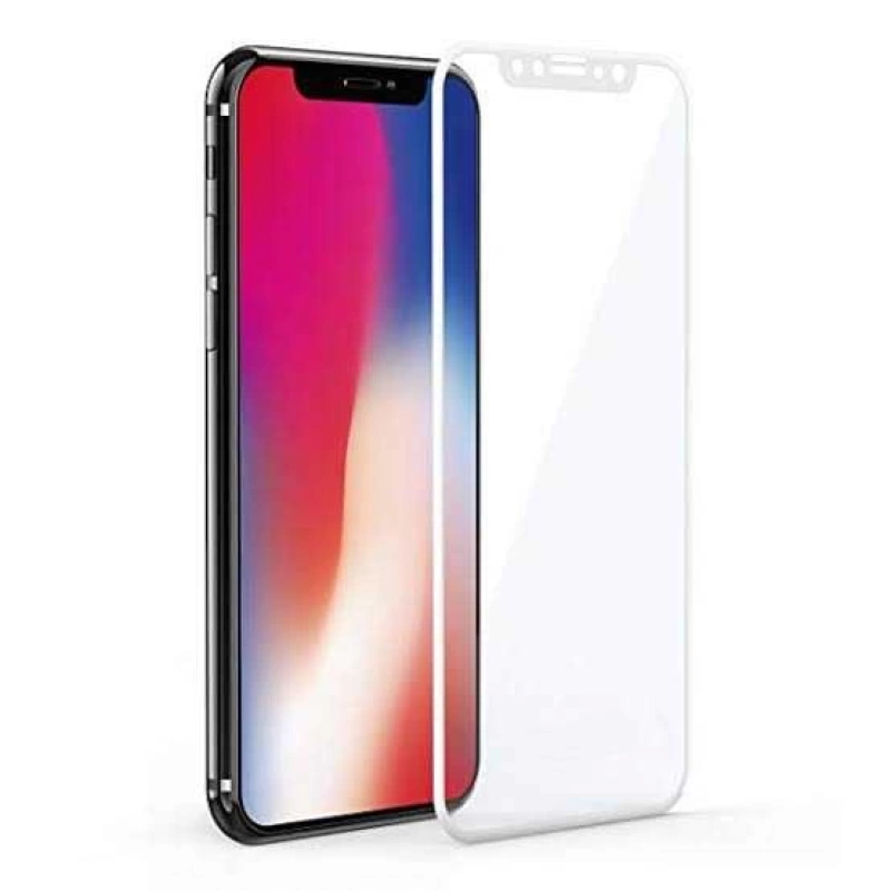 Apple iPhone X Zore Kenarları Kırılmaya Dayanıklı Cam Ekran Koruyucu