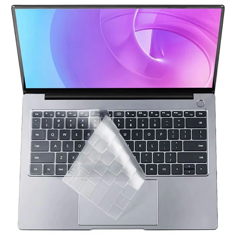 Apple Macbook 13.6&prime; Air M3 A3113 Zore Klavye Koruyucu Transparan Buzlu Silikon Ped