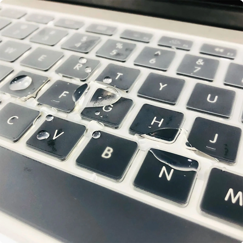 Apple Macbook 13.6 Air M3 A3113 Zore Klavye Koruyucu Transparan Buzlu Silikon Ped
