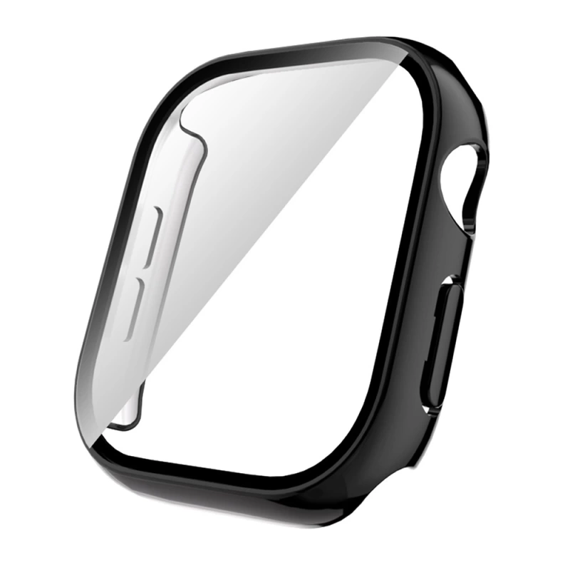 Apple Watch 10 42mm Sert PC Kasa Electroplatink Çerçeveli Ekran Koruyucu Zore Watch Gard 36