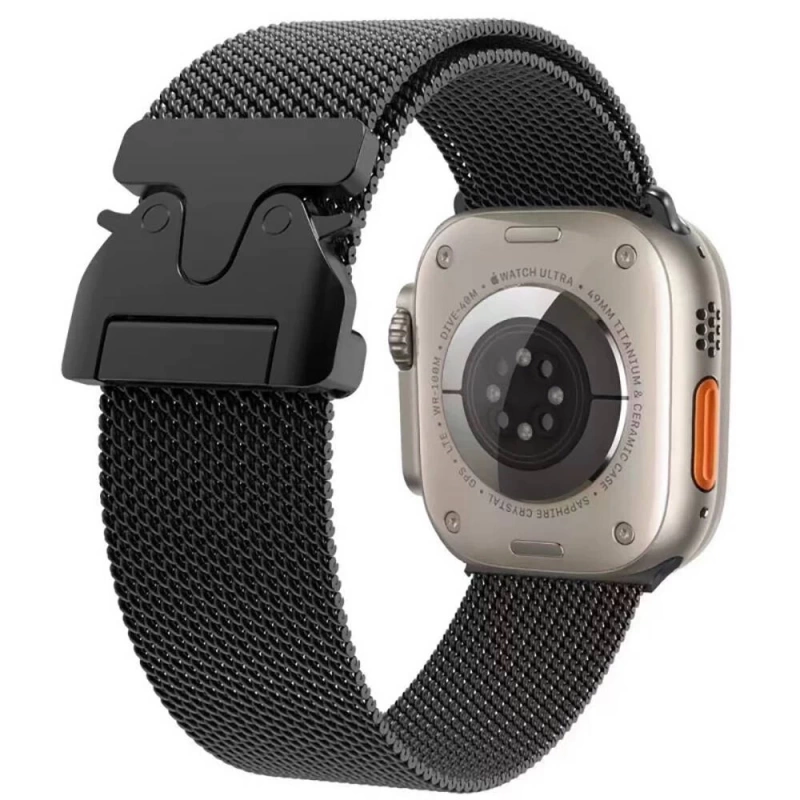 Apple Watch 10 42mm Zore KRD-25 Metal Hasır Kordon