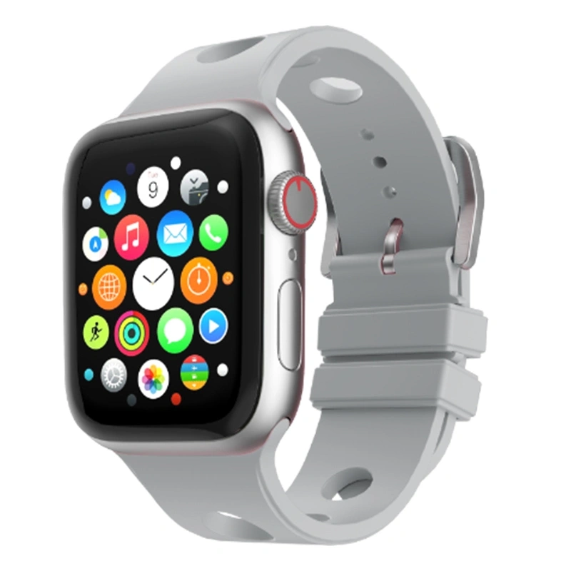 Apple Watch 10 46mm Delikli Tasarım Zore KRD-147 Silikon Kordon