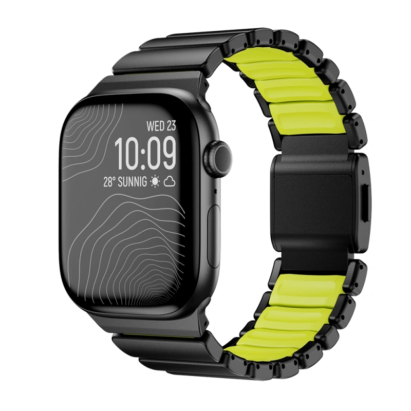 Apple Watch 10 46mm Zore KRD-149 Metal Silikon Kordon