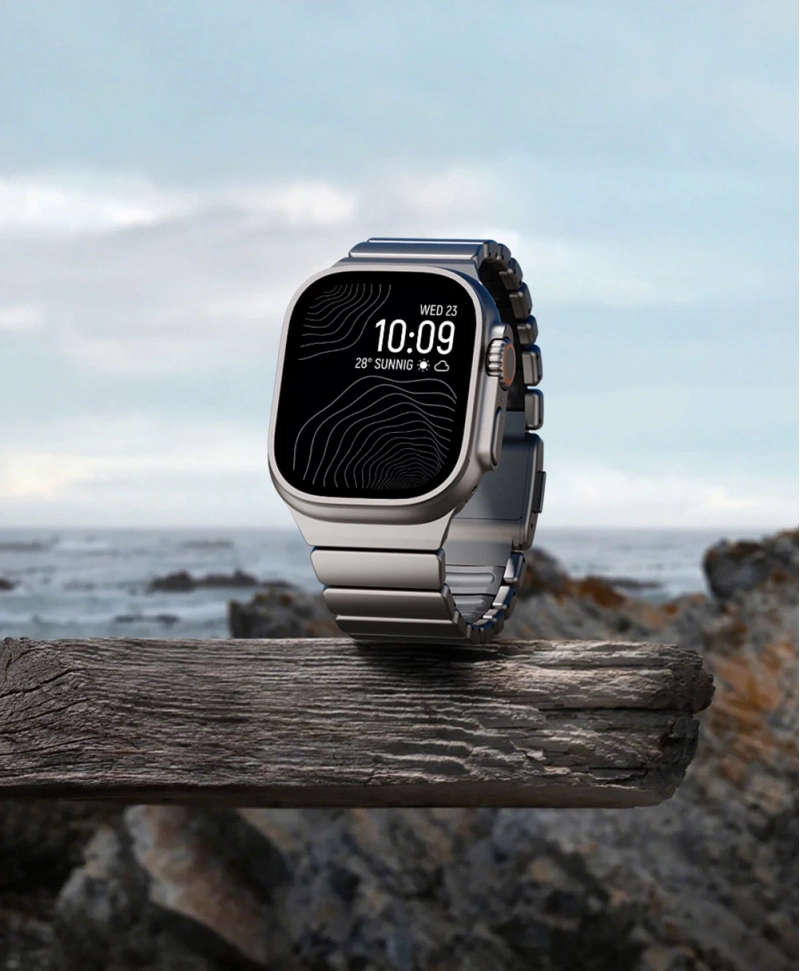 Apple Watch 10 46mm Zore KRD-149 Titanyum Silikon Kordon