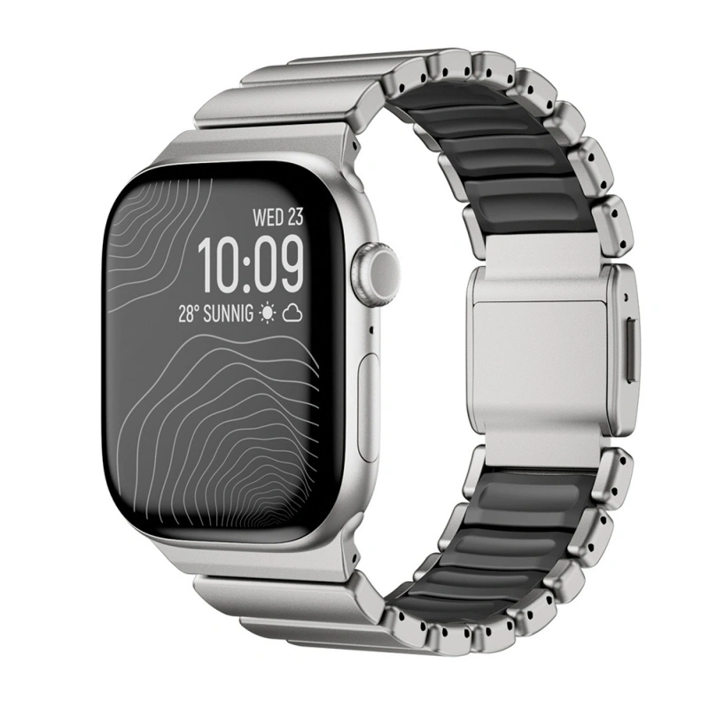 Apple Watch 10 46mm Zore KRD-151 Metal Silikon Kordon