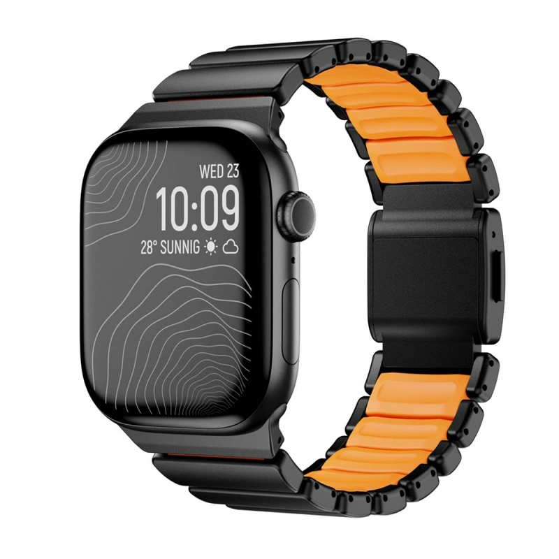 Apple Watch 10 46mm Zore KRD-151 Metal Silikon Kordon