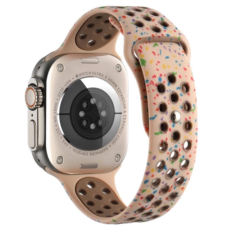 Apple Watch 38mm Kordon Yeni Seri 2023 KRD-02 Silikon Strap Kayış