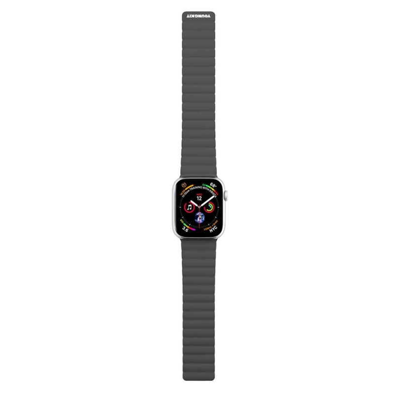 Apple Watch 38mm Kordon Youngkit Classical Magnetik Tak Çıkar Silikon Strap Kayış