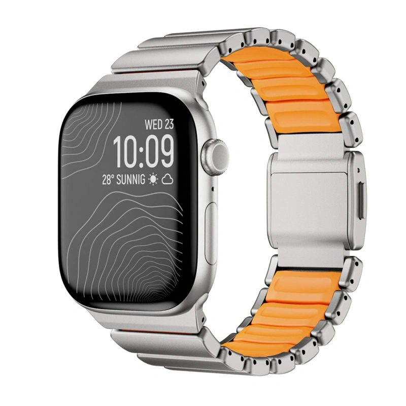 Apple Watch 42mm Zore KRD-151 Metal Silikon Kordon