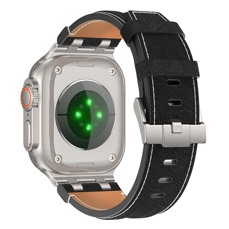 Apple Watch 42mm Zore KRD-153 Kot Kumaş Tasarımlı Kordon