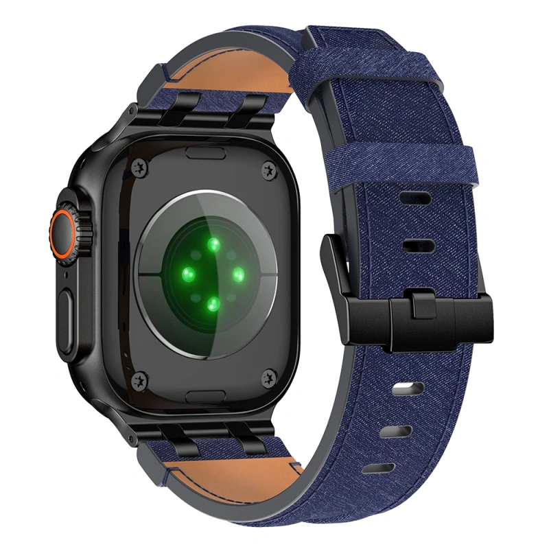 Apple Watch 42mm Zore KRD-153 Kot Kumaş Tasarımlı Kordon