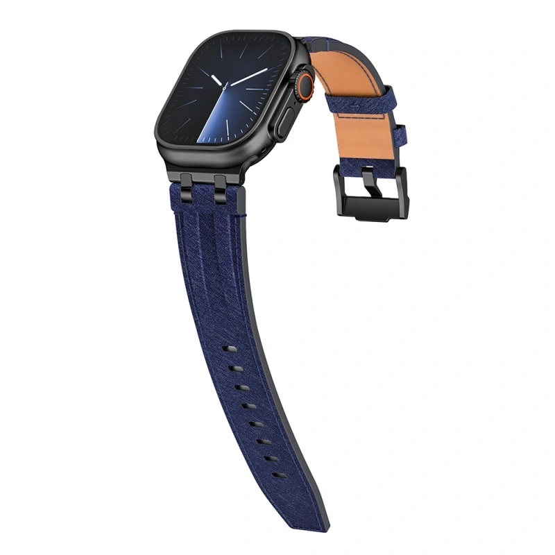 Apple Watch 42mm Zore KRD-153 Kot Kumaş Tasarımlı Kordon