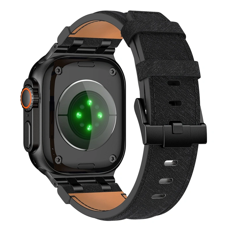 Apple Watch 42mm Zore KRD-153 Kot Kumaş Tasarımlı Kordon