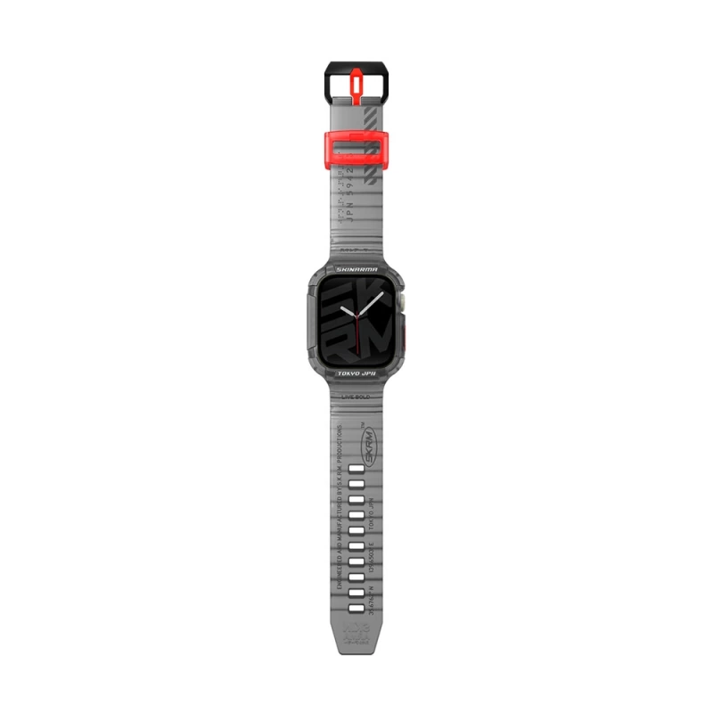 More TR Apple Watch 44mm SkinArma Saido Sert PC Kasa Koruyuculu Silikon Kordon