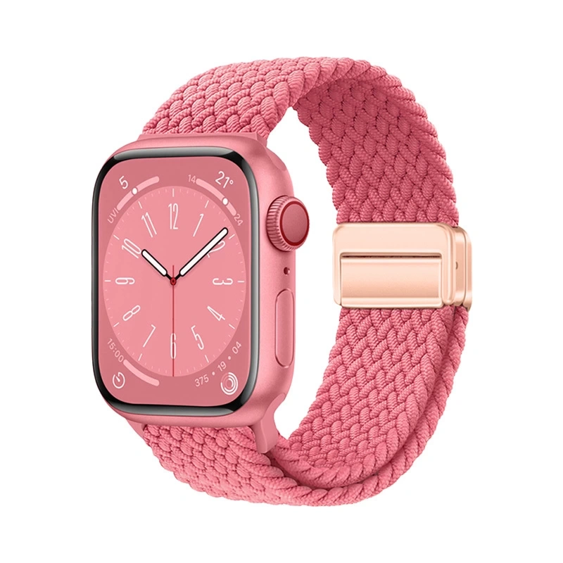 Apple Watch 44mm Zore KRD-134 Örgü Tasarımlı Hasır Kordon Strap Kayış