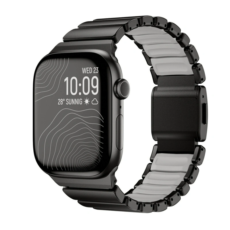 Apple Watch 44mm Zore KRD-151 Metal Silikon Kordon