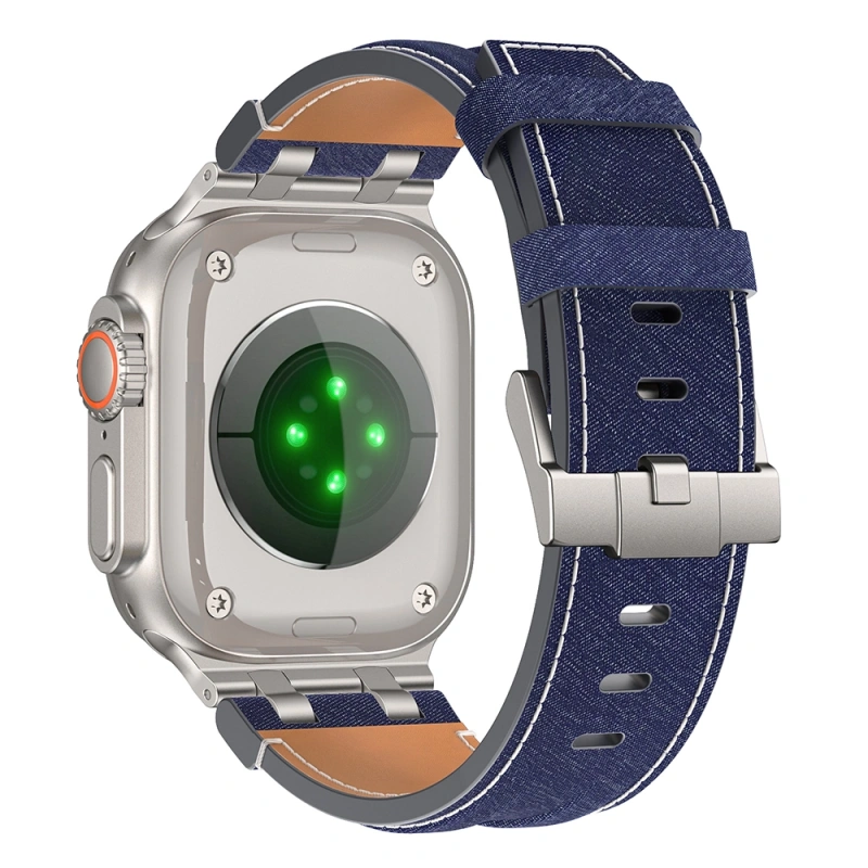 Apple Watch 44mm Zore KRD-153 Kot Kumaş Tasarımlı Kordon