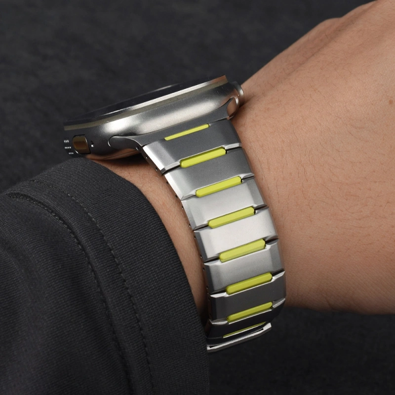 Apple Watch 44mm Zore KRD-155 Metal Silikon Kordon
