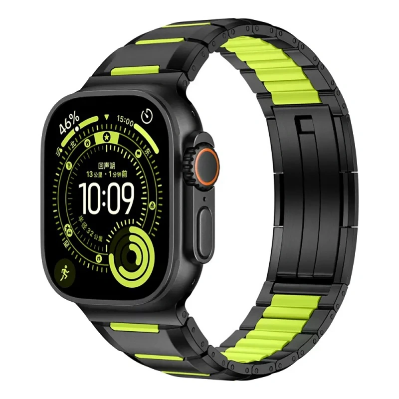 Apple Watch 44mm Zore KRD-155 Metal Silikon Kordon