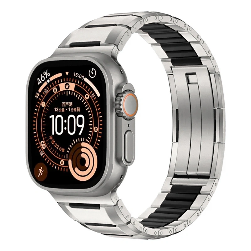 Apple Watch 44mm Zore KRD-155 Metal Silikon Kordon