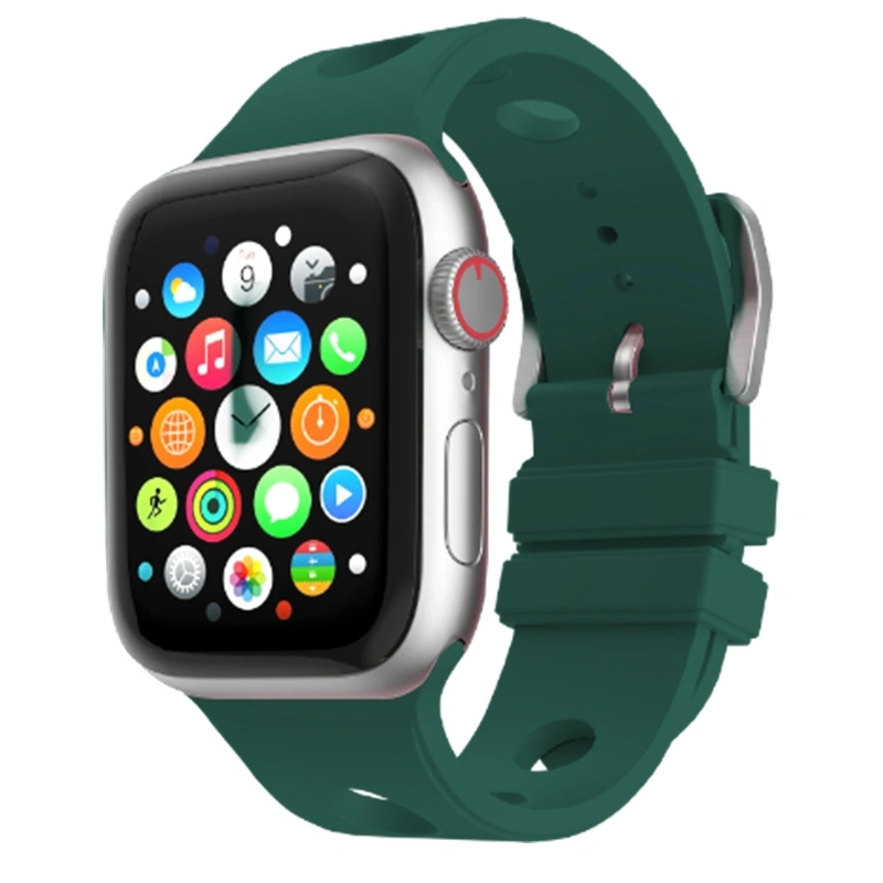 Apple Watch 7 45mm Delikli Tasarım Zore KRD-147 Silikon Kordon