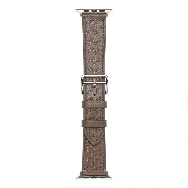 ​​​Apple Watch 7 45mm KRD-76 PU Deri Kordon Strap Kayış