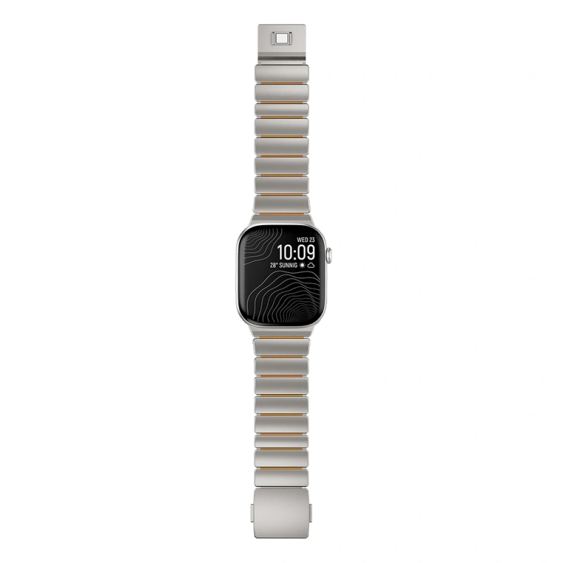 Apple Watch 7 45mm Zore KRD-149 Metal Silikon Kordon