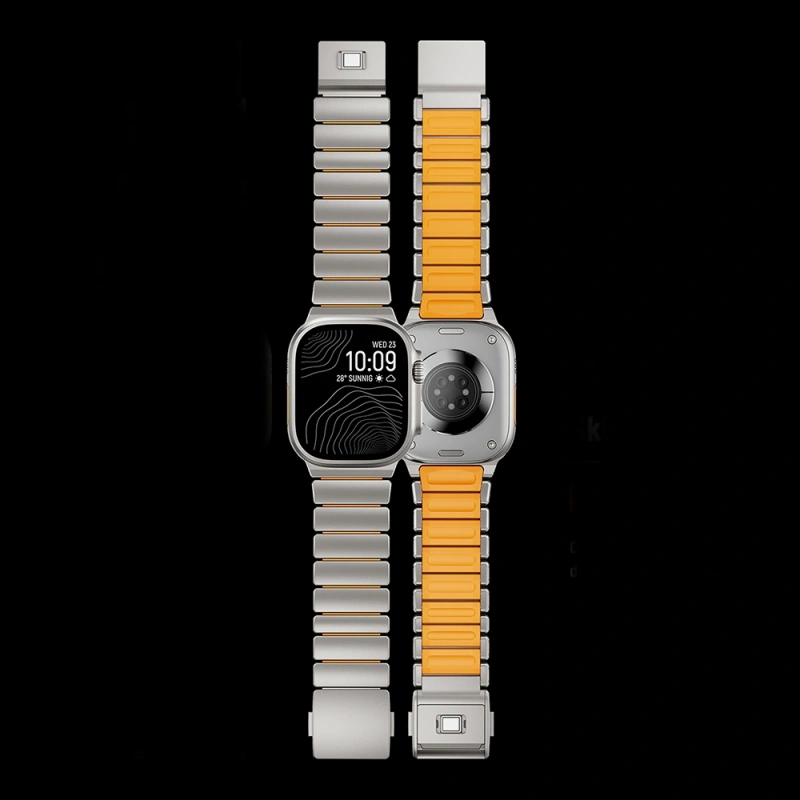 Apple Watch 7 45mm Zore KRD-149 Metal Silikon Kordon