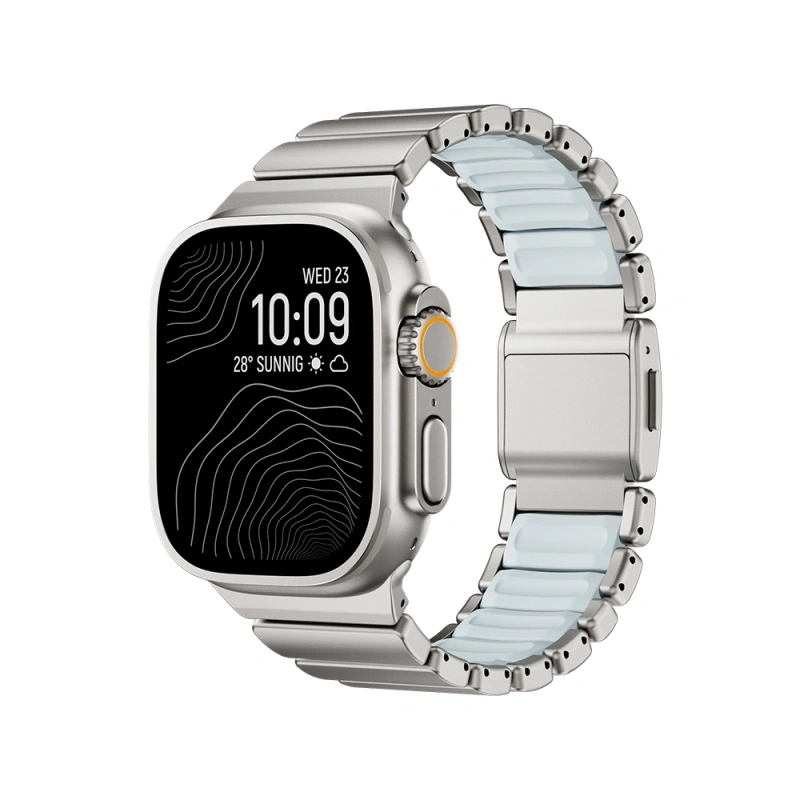 Apple Watch 7 45mm Zore KRD-151 Metal Silikon Kordon