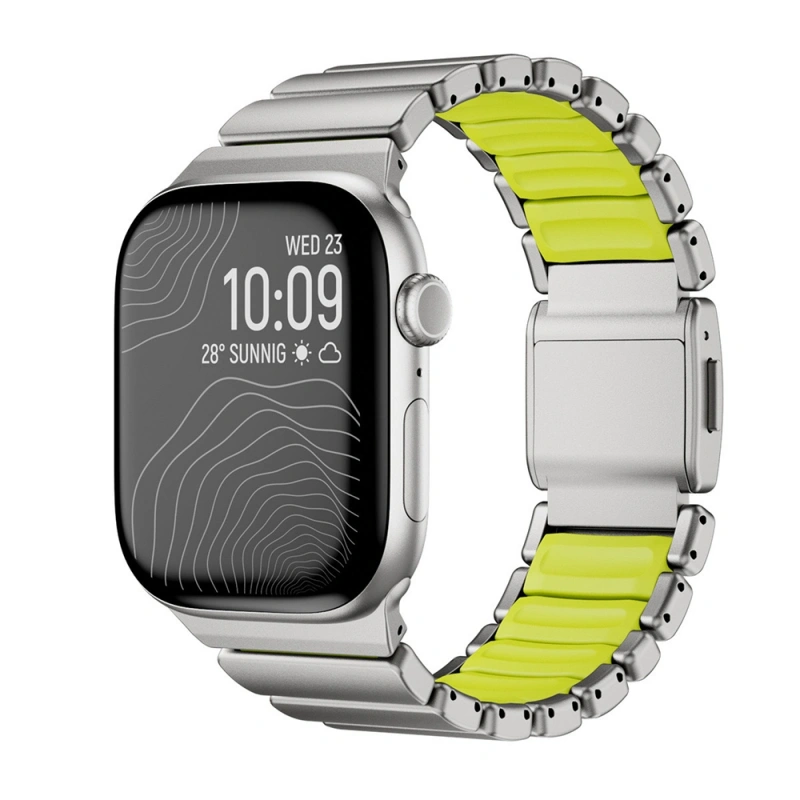 Apple Watch 7 45mm Zore KRD-151 Metal Silikon Kordon