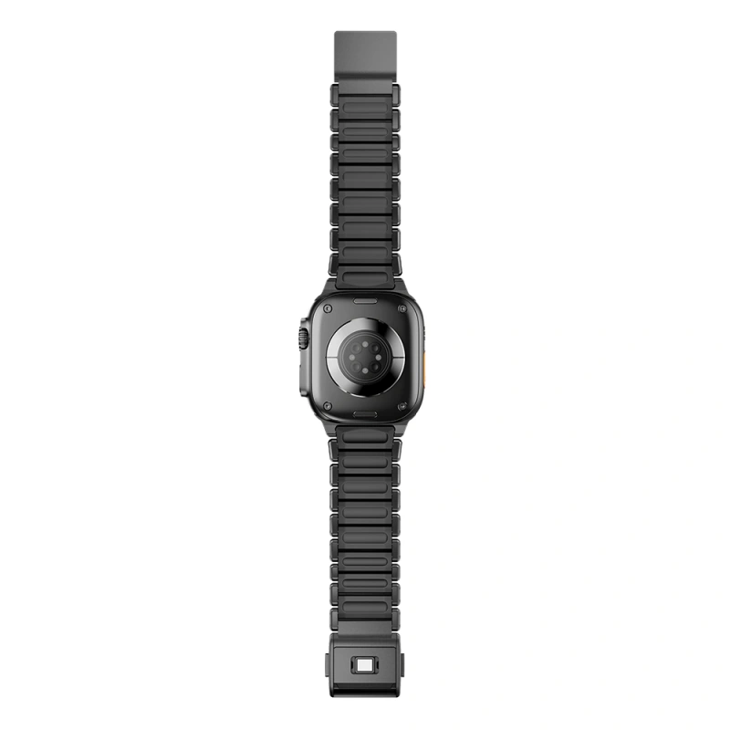 Apple Watch 7 45mm Zore KRD-152 Titanyum Silikon Kordon