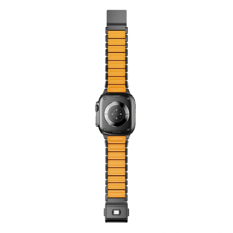Apple Watch 7 45mm Zore KRD-152 Titanyum Silikon Kordon