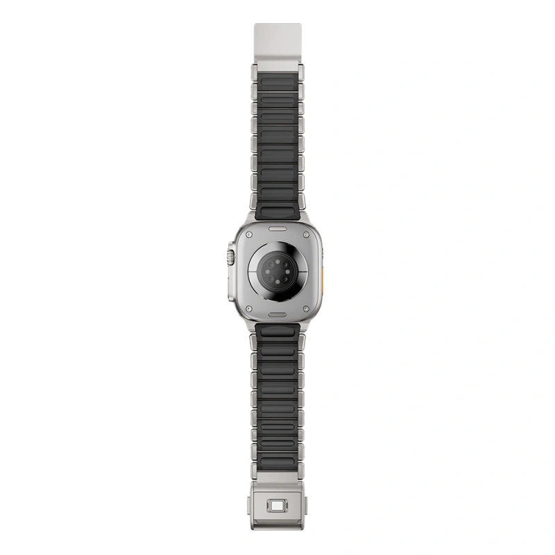 Apple Watch 7 45mm Zore KRD-152 Titanyum Silikon Kordon