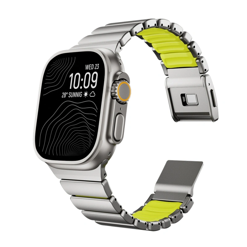 Apple Watch 7 45mm Zore KRD-152 Titanyum Silikon Kordon
