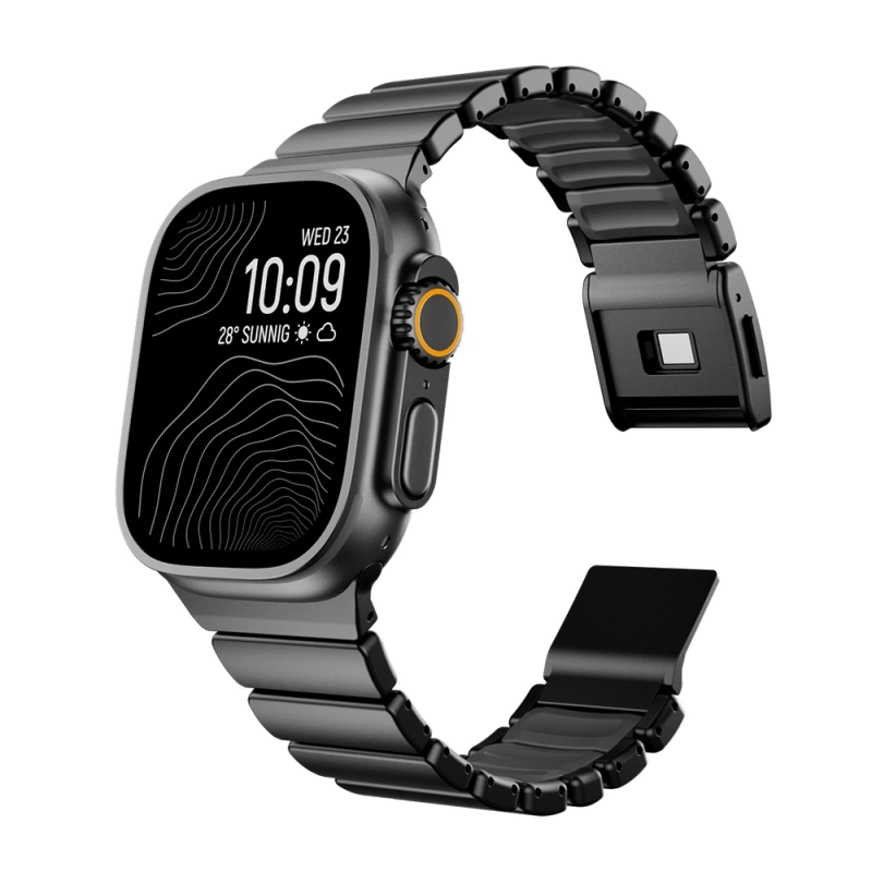 Apple Watch 7 45mm Zore KRD-152 Titanyum Silikon Kordon
