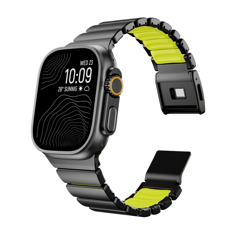 Apple Watch 7 45mm Zore KRD-152 Titanyum Silikon Kordon