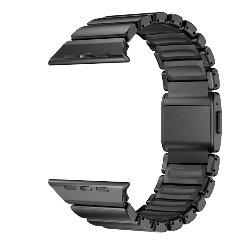 Apple Watch 7 45mm Zore KRD-152 Titanyum Silikon Kordon