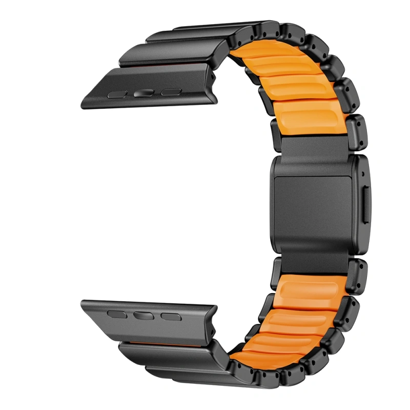 Apple Watch 7 45mm Zore KRD-152 Titanyum Silikon Kordon