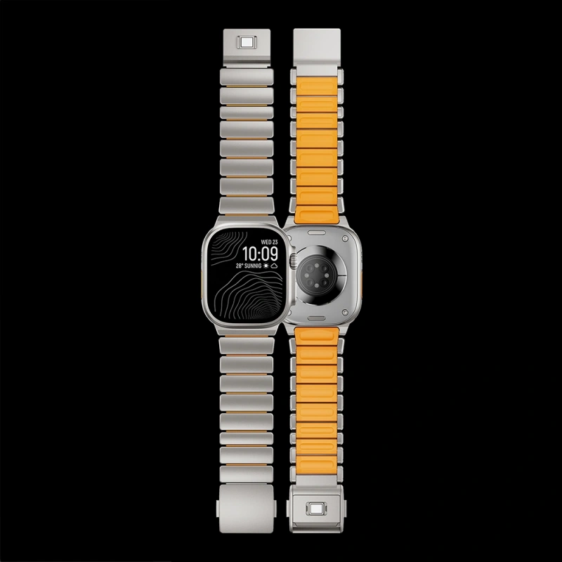 Apple Watch 7 45mm Zore KRD-152 Titanyum Silikon Kordon