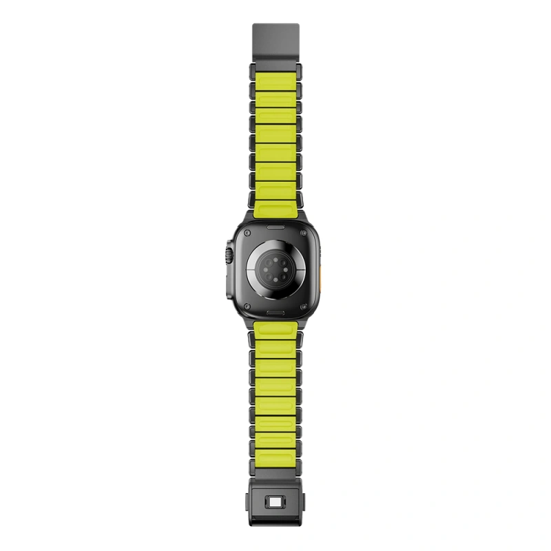Apple Watch 7 45mm Zore KRD-152 Titanyum Silikon Kordon