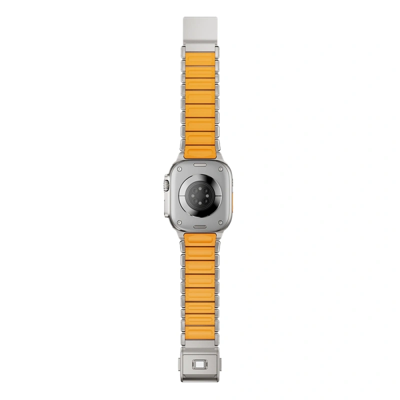 Apple Watch 7 45mm Zore KRD-152 Titanyum Silikon Kordon