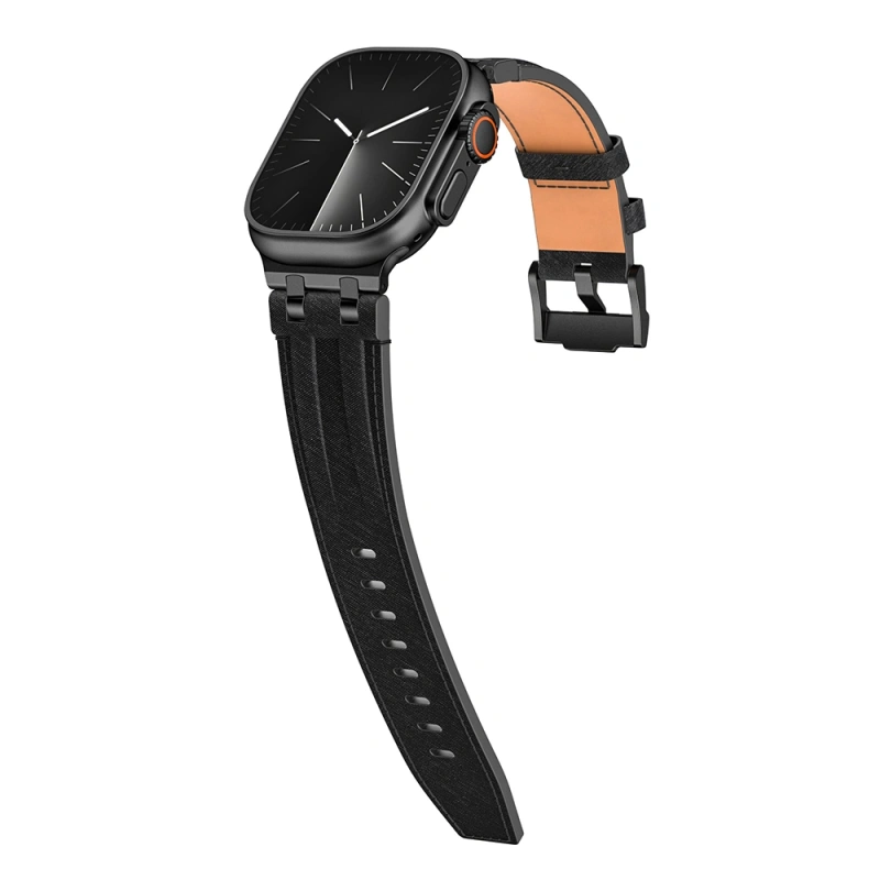 Apple Watch 7 45mm Zore KRD-153 Kot Kumaş Tasarımlı Kordon