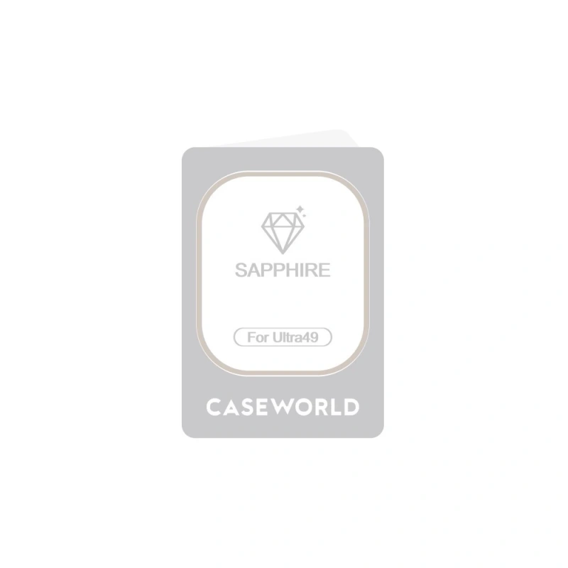 Apple Watch Ultra 49mm CaseWorld Alloy Serisi Safir Akıllı Saat Temperli Cam Ekran Koruyucu