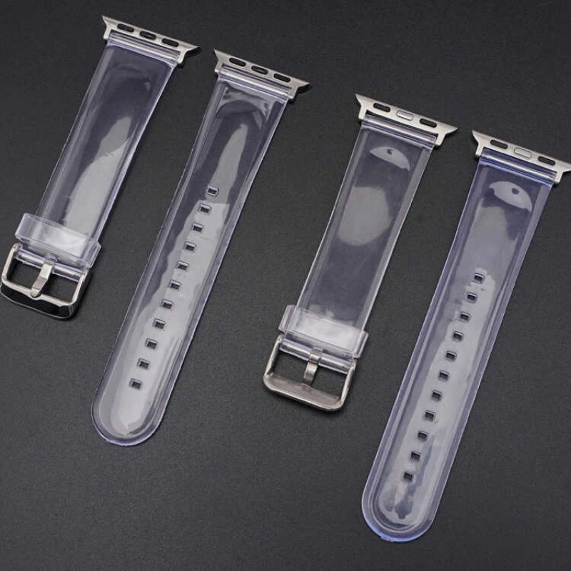 ​​​Apple Watch Ultra 49mm Kordon KRD-13 Şeffaf Silikon Strap Kayış