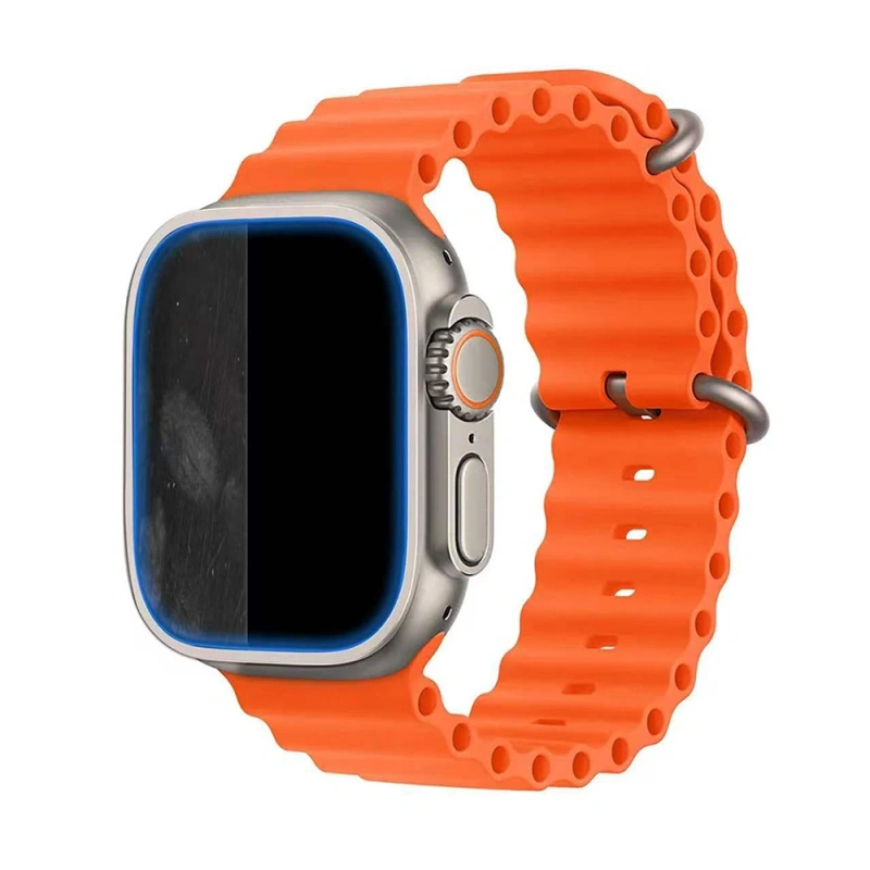 Apple Watch Ultra 49mm Mohseven iWatch Serisi Safir Akıllı Saat Temperli Cam Ekran Koruyucu