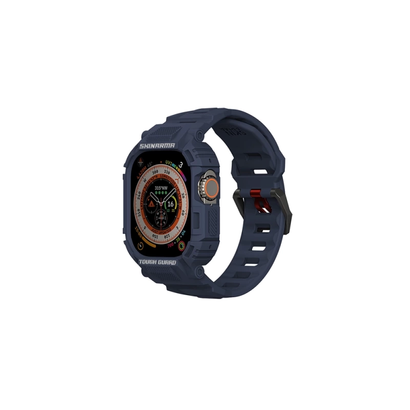 Apple Watch Ultra 49mm Skinarma Mecha 2in1 TPU Kasa Koruyucu + Silikon Kordon