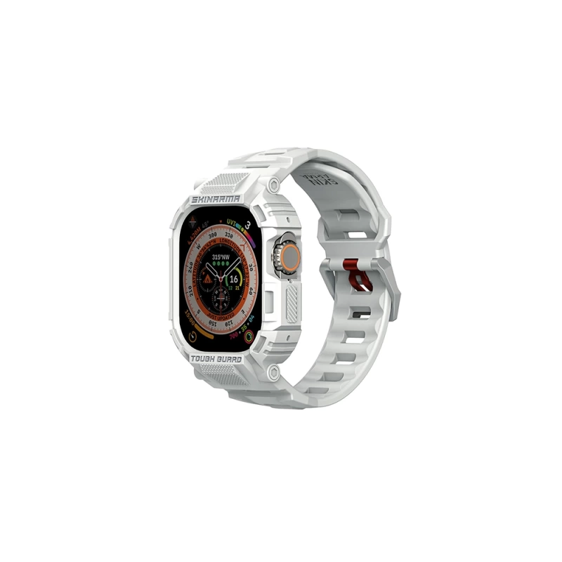 Apple Watch Ultra 49mm Skinarma Mecha 2in1 TPU Kasa Koruyucu + Silikon Kordon