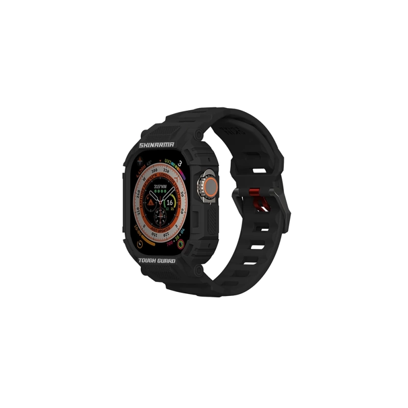 Apple Watch Ultra 49mm Skinarma Mecha 2in1 TPU Kasa Koruyucu + Silikon Kordon