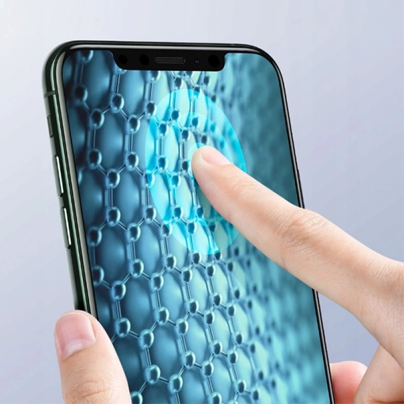 Baseus 0.25MM İPhone 11 Pro Max XS Max 3D Curved Full Kaplama Kırılmaz Cam Ekran Koruyucu